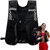 Generisch Gilet da corsa riflettente, marsupio leggero con porta telefono, custodia per bottiglie d'acqua da 500 ml, design con tracolla regolabile, traspirante, per attività all'aria aperta, escursionismo