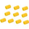 Fonowx 10 Pezzi Protezione Punta Stecca Biliardo Tappo Gomma Spessa Protezione Pulizia Lunga Durata Adatto per, 13mm Giallo