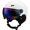 Jiuvaso Casco da E Snowboard con Occhiali per attività sulla Neve, Black S