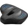 QSTDGVPW Sella per Bicicletta, Sella da Ciclismo Morbida, Ampia in PU, Ingrandita E Ispessita, Grande, Antiurto, Comoda, Cuscino per Sella da Bicicletta, Nero Blu