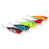 Mtlavishness Esca da Pesca Popper, Set di 5 Esche da Pesca in Topwater, Crankbait per Bass da 9,5 cm con Design Realistico di Minnow e Ami Ancoretti in Acciaio ad Alto Tenore di