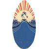 Lljsszr 41 Skimboard Tavola da Surf Sull'acqua Rivestimento Lucido Legno Skimboard Scorrevole Bodyboard in Legno per Adolescenti Tutto, Style C