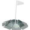 Generic Ausilio per L'allenamento del Putter con Bandierina, Piastra Portatile E Leggera per Il Putting in Tutte Le Direzioni, Ideale per Il Garage, Bandiera Bianca
