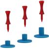 KiBcsLic 3X Porta Golf per Golf, Portatile, Flessibile, Pratico, Stabile, 20 Mm, 25 Mm, 30 Mm, Porta Palline da Golf Professionale, Attrezzatura da Golf, Rosso