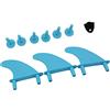 Homyl 3X Soft Top per Tavola da Surf Viti per Pinna per Tavola da Surf Sostituzione Estiva con Chiave da Spiaggia con Vite per per Sport Acquati, Nero