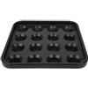 Buachois Vassoio per Palline da Biliardo, Vassoio Portaoggetti per Palline da Biliardo da Biliardo a 16 Buche, Vassoio per Palline da Biliardo 25 X 25 X 4 Cm Accessori per Forniture da Biliardo(Nero)