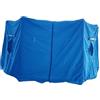 KiBcsLic Tenda per Trampolino, Da Esterno, Copertura Parasole in Tessuto Oxford con Finestre con Cerniera, Protezione Solare, Impermeabile, Adatta per Riu, Blu 14FT 6 poli