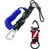 Homyl Scuba Diving Lanyard Cavo a Molla Spiralato con Moschettone Acciaio Inox Fibbia Sgancio Rapido Tessuto Intrecciato Elastico Semiestensibile Adatto per, Orangina