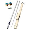 Fonowx Biliardo Stecca Cues Bastone Biliardo Asta Gioco Pool Dettaglio Professionale Punta 9.5mm Materiale PU Design Elegante Adatto a Uso Personal, Nero