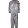 Yunmeryker Fitness Sauna Suit Completo Sport Giacca Pantaloni PVC Unisex Elasticizzato Antivento Favorisce Sudorazione Adatto per Jogging Ciclismo Allenamento, S Argento
