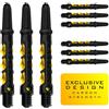 Harrows Set di 3 steli per freccette in carbonio ST, 9 aste in totale, disponibili in 3 misure, in resistente carbonio composito (giallo, medio)