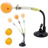 BAIFULAI Allenatore da ping pong regolabile in PVC, 6,5 × 30 cm, con clip fissa a rimbalzo rapido, con 2 palline con nucleo in rame, robot professionale da allenamento per giocatori di ping pong per interni ed
