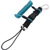 Milageto Diving Lanyard Corda Spirale per Immersioni con Cavo Anti Moschettone in Acciaio Inox Fibbia Regolabile Facile da Usare Adatto per, Grigio