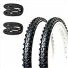 Meridiana Coppia di Copertoni Bici Mountain Bike 26 x 1,95 (50-559)- 2 Pneumatici per Bicicletta e 2 Camere d'Aria gomme mtb 26 copertone mtb 26 copertone bici 26 copertoni 26x2 Colore: Nero e Bianco