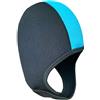 EasyByMall Cuffia da nuoto in neoprene, unisex, per surf, snorkeling, protezione solare, protezione per le orecchie, muta da muta (nero + rosso)