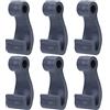 MotiveTech 6 Pezzi Ganci J Kayak Ganci Nylon Cordino Ganci Lashing Ganci Bungee Accessori Materiale PP per Sport Acquatici Kayaking Pesca Decorazione Regalo, Nero