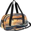 Mexpekil Ocean Delfino Tramonto Bambini Duffle Bag Ragazzi Ragazze Adolescenti Viaggio Sport Duffel Borse Holdall Pernottamento Weekender Danza Bag
