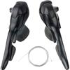 AsrMyjcx 1 Paio Leva da Corsa con Cavo Cambio Comando Pollice Bicicletta Leva Deragliatore Manubrio Doppio Controllo Freno Presa Sicura per, 3x8