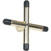 YueShengYCHUANG Supporto per Stecca da Biliardo, Supporto per Stecca da Snooker, Accessori Professionali per Biliardo, Contenitore, Strumento Ausiliario per Tavolo da, Oro Nero