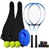 Okiyakusama 2 Pezzi Tennis Racket Kit Allenamento Solo Portatile con Palline Elastiche Impugnatura Antiscivolo in Lega E Gomma Borsa Trasporto Strumenti a, c