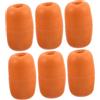 Veemoon e Compatibilità Arancione Ovali 6 Galleggianti in Schiuma PVC visibilità Migliorata per da Pesca e Recinti per Kayak e Acquacoltura