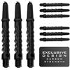 Harrows Set di 3 aste per freccette in carbonio ST, 9 aste in totale, disponibili in 3 misure, in resistente carbonio composito (nero, medio)