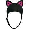 Hellery Cappuccio da Sub con Orecchie di Gatto, Cappello da Nuoto in Neoprene da 3 Mm, Copricapo Termico per Muta da Sub, Cappuccio per Surf, Sport Acquatici, Rosa Nera Rossa