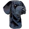 FurEverClone Cappucci per racchette da golf in peluche premium e cappe per racchette in legno dal design realistico (Black-lab)