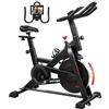 SPORTNOW Cyclette da Casa con App, Cyclette per Casa con Resistenza Magnetica Regolabile Silenziosa, Sella e Manubri Regolabili, Volano 6 kg, Schermo LCD, Supporto Tablet, Portaborraccia, Ruote