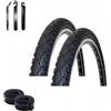 maxxi4you Kenda K-935 - 2 copertoni da bicicletta da 18, colore nero, 47-355 (18 x 1,75) + 2 camere d'aria abbinate AV con cric per pneumatici