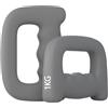 Gralara Set di 2 Manubri da Allenamento per, con Impugnatura Ergonomica in Metallo a Forma, Ideali per Esercizi di Fitness, Shadow Boxing, Jogging, 1 kg