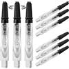 Harrows Set di 3 Freccette in Carbonio ST, 9 aste in Totale, Disponibili in 3 Misure, in Materiale Composito di Carbonio Resistente, Medio Trasparente