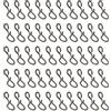 PATIKIL 100 Pacco Volo Pesca Scatto Rapido Inox Acciaio 0,2 x 0,1 Nero