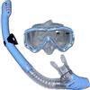 Aymzbd Set da Snorkeling a Secco, Attrezzatura per Snorkeling, Maschera Subacquea per Uomo E Donna, Adulto, Occhialini da Immersione a Tenuta Stagna con Lent, Blu