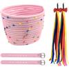 AffeGifts Cestino Bici Bambina, Rosa Bambini Accessori Bici Bambina Maniglia Bowknot Streamers Cotone Ondulato Micro Scooter Cesto Ragazze Cesti per Bicicletta Borsa per Bambini Tricicli Equilibrio Bicicletta