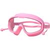 Wswqop Occhialini da Nuoto, Occhialini da Nuoto Professionali Antiappannamento con Tappi per Le Orecchie, Occhialini Regolabili, Scatola Trasparente Rosa