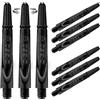 Harrows Set di 3 Freccette in Carbonio ST, 9 aste in Totale, Disponibili in 3 Misure, in Materiale Composito di Carbonio, Misura Media, Colore: Nero