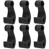 Fonowx 6 Pezzi Ganci J Kayak Ganci Lashing Nylon Ganci Bungee Ganci Riparazione Canoa in Materiale PP Adatti per Sport Acquatici Pesca Kayak Decorazione, Nero