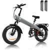 HX Q3 bici elettrica uomo,mountain bike da 48V 20AH Batteria Rimovibile, Bicicletta Elettrica per Ogni Terreno,20 x 4.0 Fat Tire 7 Velocità,40-100KM,Freni a Disco Doppio, Display LED,E Bike Adulto