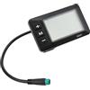 Tbest Display LCD per Bici Elettrica 36V 48V Display GD01 per Controller JN Misuratore LCD per Bicicletta Elettrica con Spina Impermeabile a 5 Pin per Accessori Scooter Manubrio da