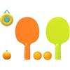 Pegciuho 2 Pezzi Tennis Attrezzatura per Allenamento Tavolo Pong Racchettoni Palline Dispositivo Sospeso in Pp Adatto per Allenamento Indoor, Blu