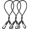 JECOMPRIS 3 Pezzi Corda Elastica Gancio in Gomma Nero per Barche e Yacht, Resistente di Facile Utilizzo, per Ormeggio All'aperto su Molo