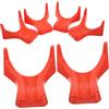 Healeved 6 Pezzi Supporto per Palla da Football in Plastica Pp Arancione, Base Stabile e Portatile per Allenamento e Decorazione Sala Sport