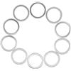OSOLADY 10 rondelle metalliche per pedali di bicicletta, distanziali per perno da 0,79 per mountain bike, componenti essenziali per la riparazione di biciclette da strada, spessore 1 mm