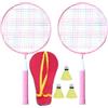 Wswqop Set da Tennis per Bambini, Racchette da Tennis per Bambini, Racchette da Tennis in Lega, Racchetta da Badminton per Parco E Area Giochi, Blu