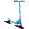 Sawhamale Monopattino da neve 2 in 1 per bambini e adulti, doppio uso, per snowboard e pattini da terra con telaio in ferro PVC resistente all'abrasione, slitta invernale per sport all'aria aperta