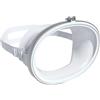 YueShengYCHUANG Maschera da Nuoto, Occhialini da Sub Antiappannamento, Impermeabili, Portatili, Attrezzatura per Snorkeling per Adulti, Lente Singola Ad Ampio Campo V, Telaio in Acciaio Bianco