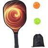 Generic Set di 2 Racchette da Legno con Palline E Custodia. Impugnatura Ergonomica. Adatte per Adulti, Bambini E Giochi a Casa, 4 Pezzi Blu