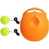 Milageto 2 Pezzi Pickleball Strumento Pratica Singola Pallina con Base Resistente Filo Extra Lungo Materiale Robusto Adatto per Allenamento, Palla Verde