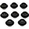 Gralara 8 Pezzi di Ruote, Cuscinetti E Distanziali per Skateboard, Monopattino, Pattini a Rotelle E Pattini in Linea, 8 Mm, Nero